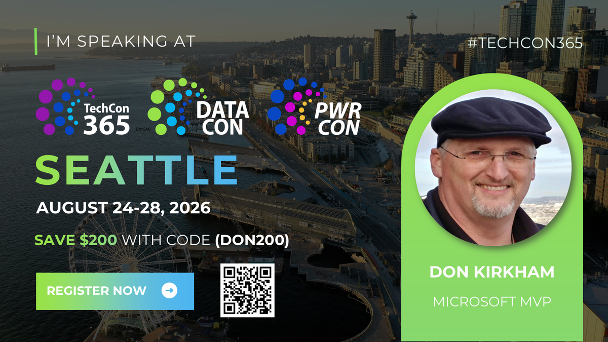 I'm Speaking at TechCon 365 Seattle!