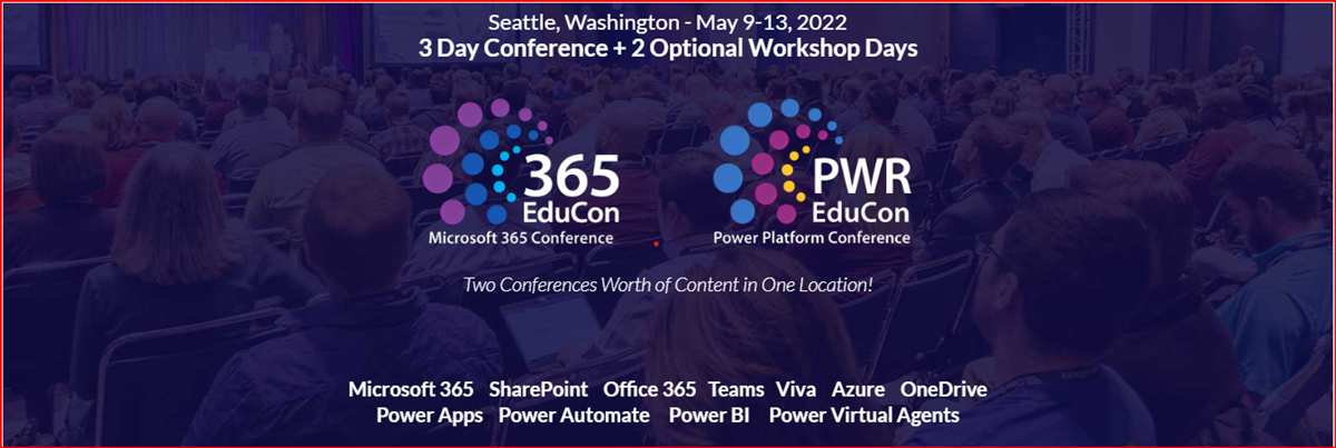 Join me at 365EduCon-Seattle in May